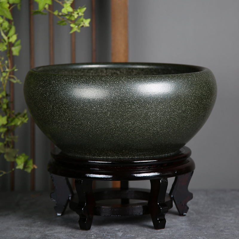 *金魚飼育用景徳鎮陶器大水槽、卸売亀鉢、水耕植物、睡蓮、蓮水槽、卓上飾り|undefined