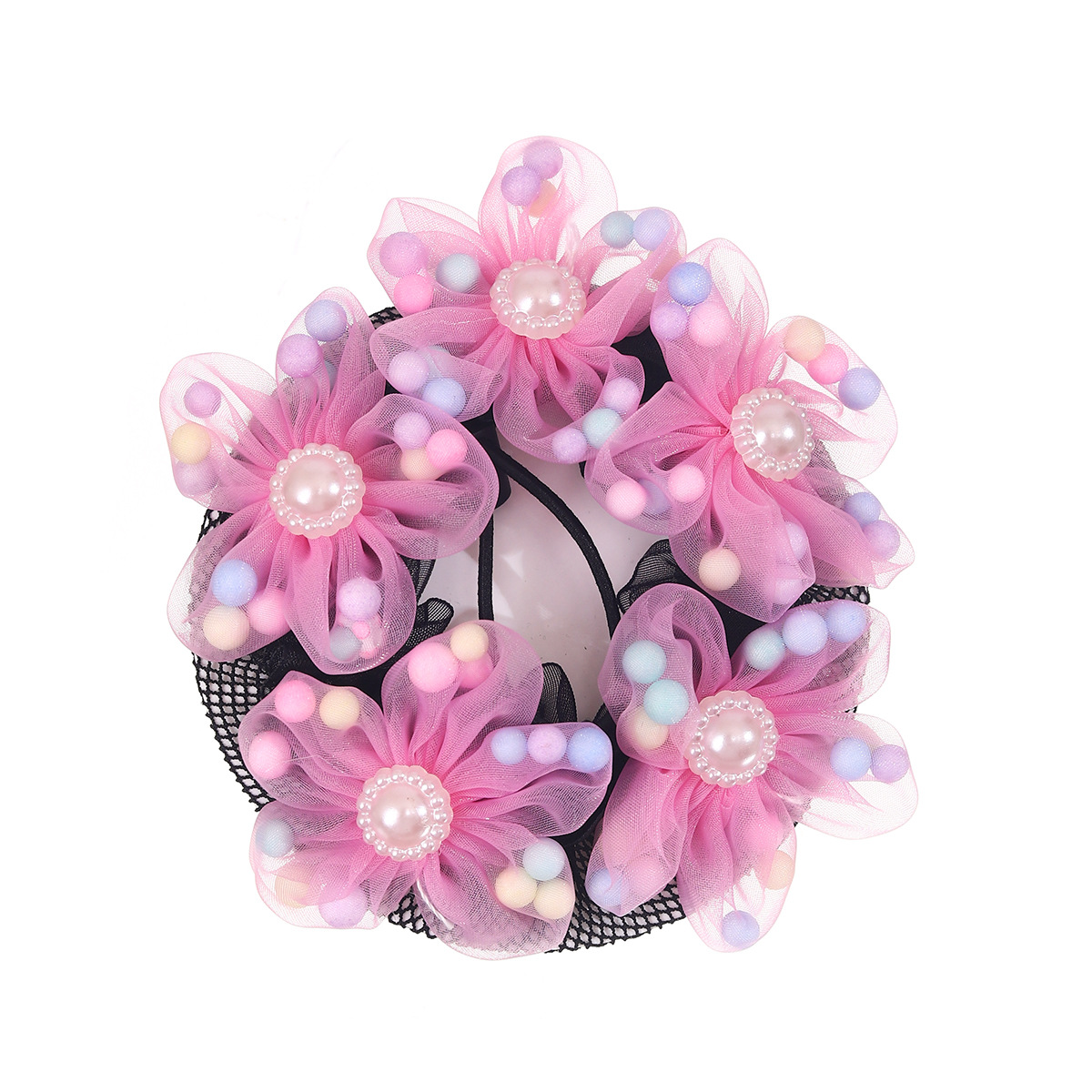 Red para el cabello infantil, herramienta para peinar moños, accesorio para niñas pequeñas, red para el cabello de bebé estilo 2025_voghion.com