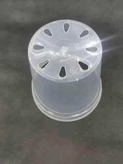 20cm透明热植控根花盆塑料花烛龟背竹蔓绿荣海芋秋海棠彩叶芋专用