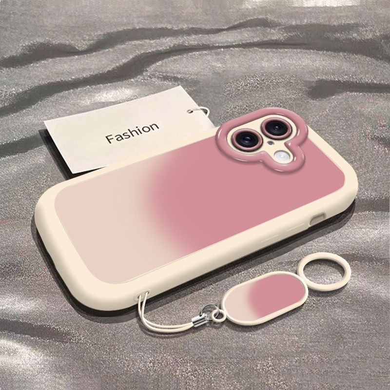 渐变粉晕染适用苹果16手机壳13保护壳iPhone15趣味14卡通12软17|undefined