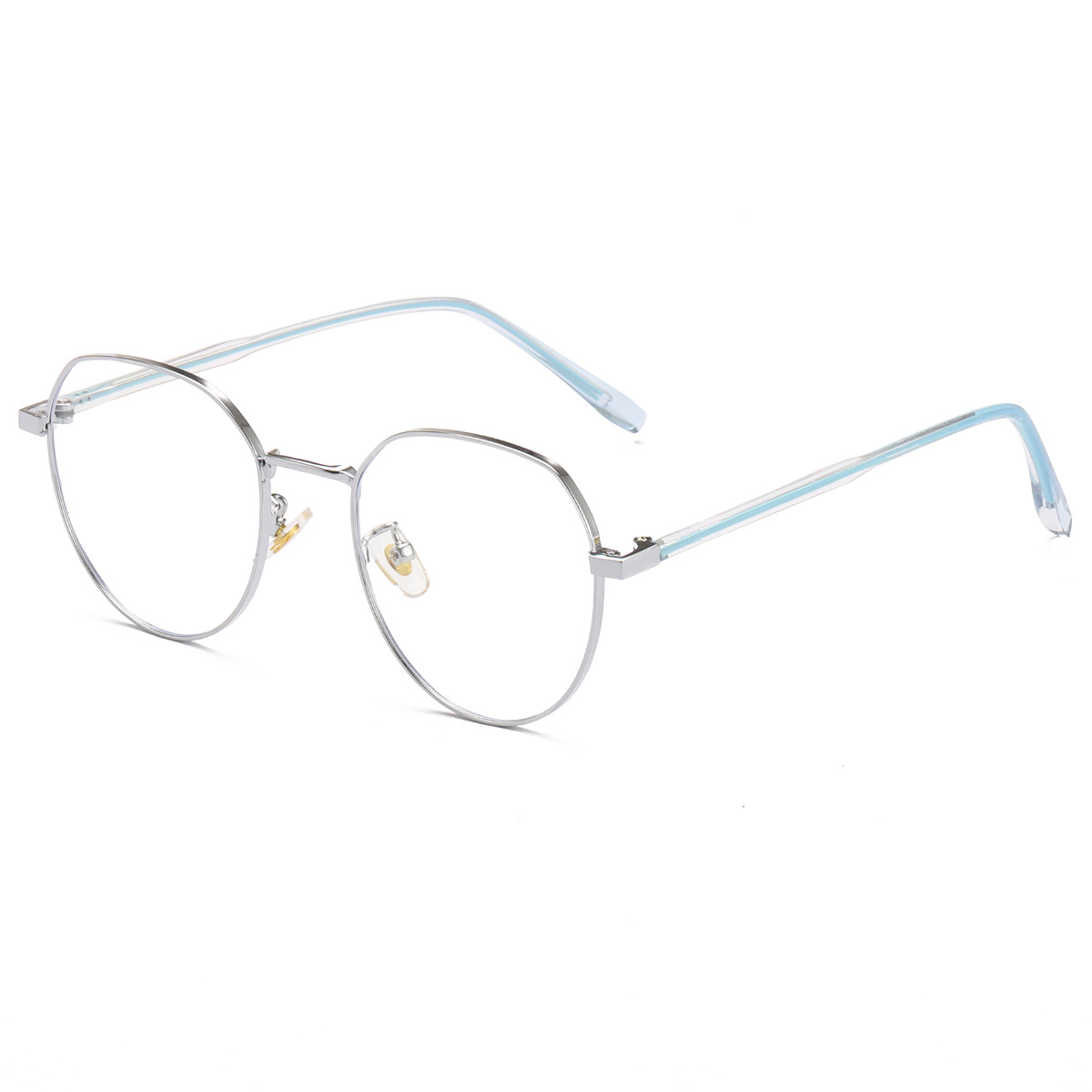 2021 Nuevo polígono anti-azul gafas de Luz Retro gafas marco de metal gafas de moda con miopía