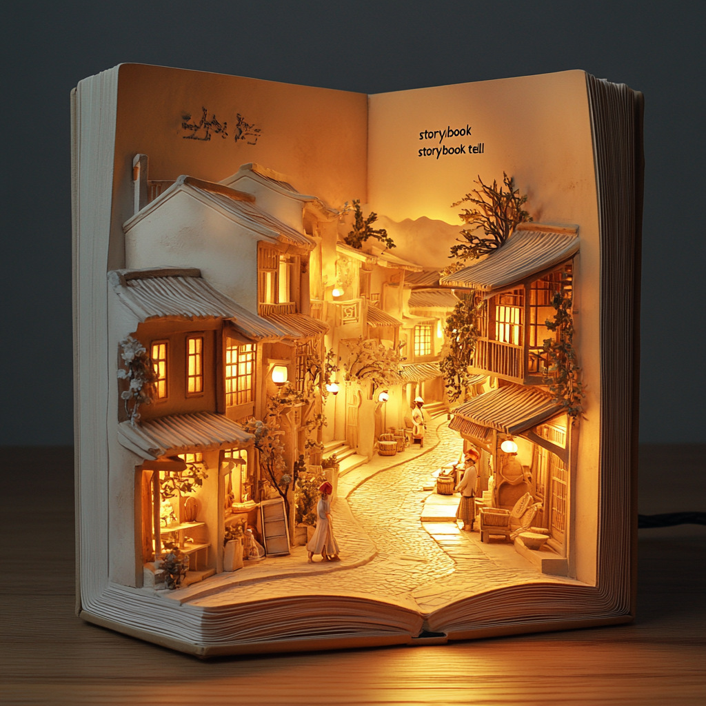 乐信LED香薰蓝牙音响手工小夜灯神书生日礼物桌面氛围灯创意摆件