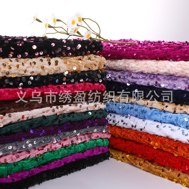 5mm Velvet Sequin Embroidery Fabric Clothing Evening Dress Sequin Fabric Luggage Christmas Craft Embroidery Fabric 5mm Velvet Sequin Embroidery Fabric Clothing Evening Dress Sequin Fabric Luggage Christmas Craft Embroidery Fabric