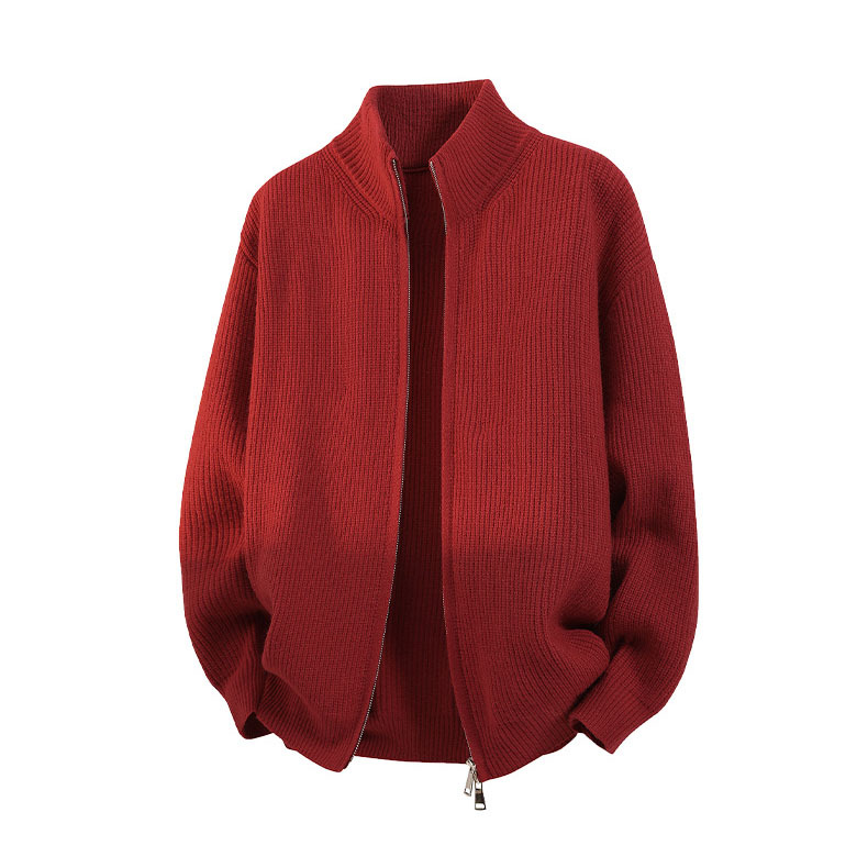 Cárdigan de Punto con Cremallera para Hombre, Poliéster, Transpirable, para Ocio image 10