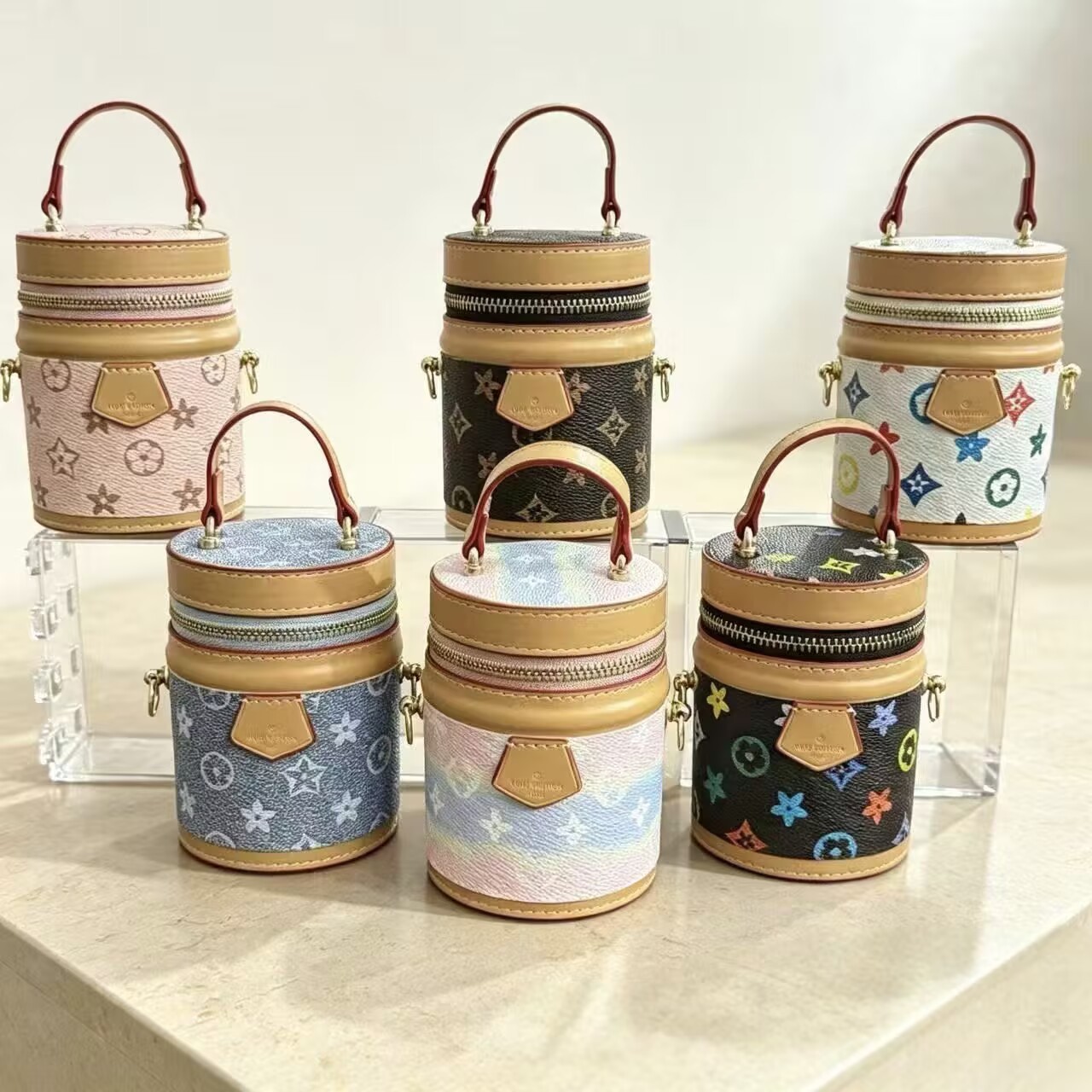 Yeni Model Şanslı Su Kovası Çanta Baskılı Mini Kadın Çapraz Çanta Küçük Ruj Çantası Kulaklık Çantası Bozuk Para Çantası Anahtar Çantası