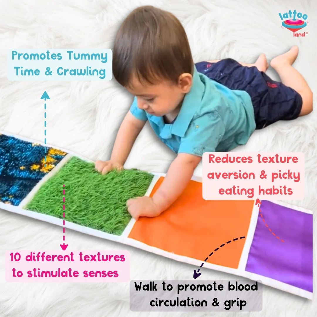 Baby Sensory Play Activity Mat Autism Sensory Mat Sit Up Mat | Walking and Exploration Mat