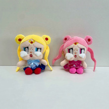 新款可爱卡通毛绒精品玩具4寸美少女爱哭女孩玩偶公仔抓娃娃批发