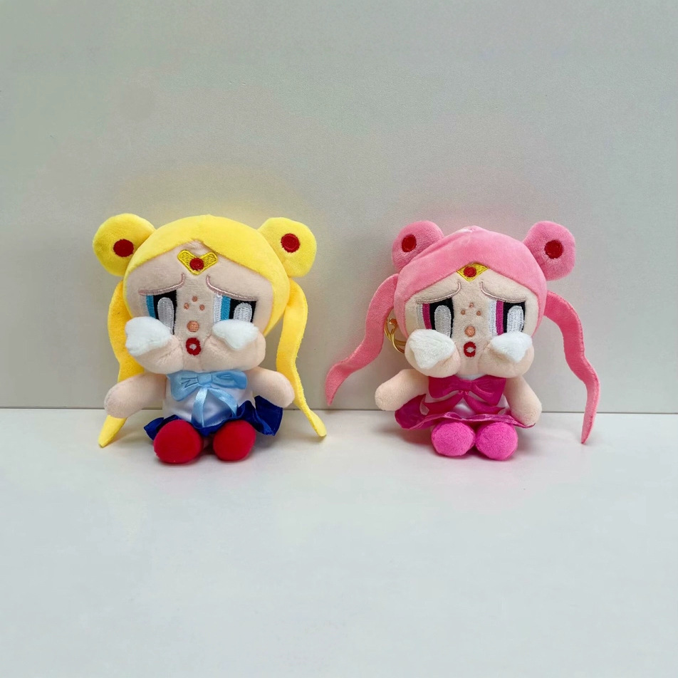 新款可爱卡通毛绒精品玩具4寸美少女爱哭女孩玩偶公仔抓娃娃批发