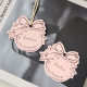 Intestinal ring hair accessories love tag custom bow floral elevator printing logo hand-made packaging card tag