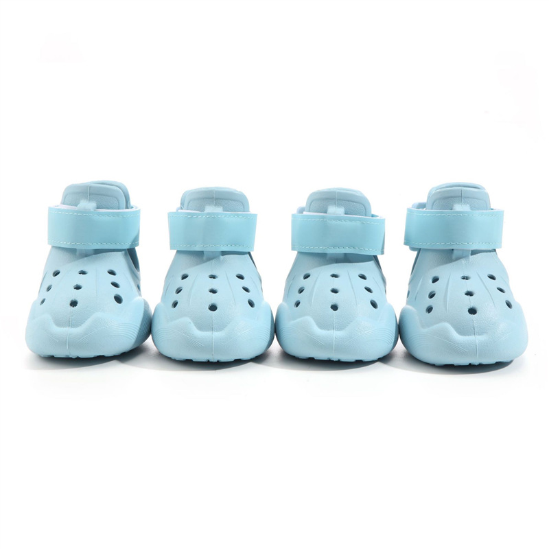 Verano nuevo perro sandalias perro agujero zapatos eva cachorro zapatos respirables fábrica de zapatos de perro de venta caliente transfronteriza