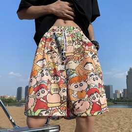 派大星同款短裤夏季青少年潮流薄款宽松睡裤情侣休闲裤速干沙滩裤