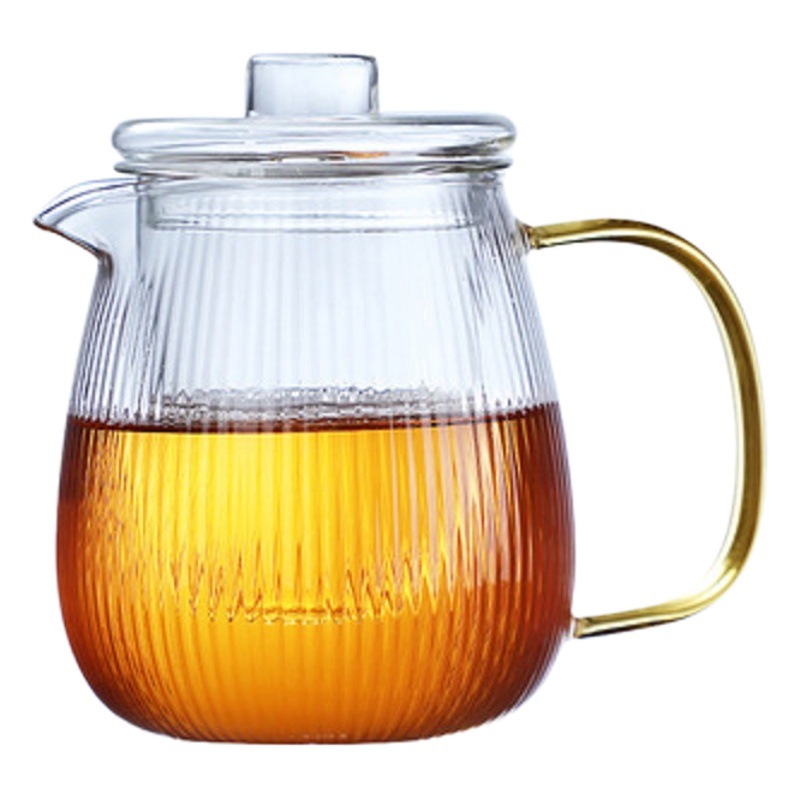 Tetera de vidrio resistente al calor tetera filtro resistente al calor tetera traje tetera flor té salud olla