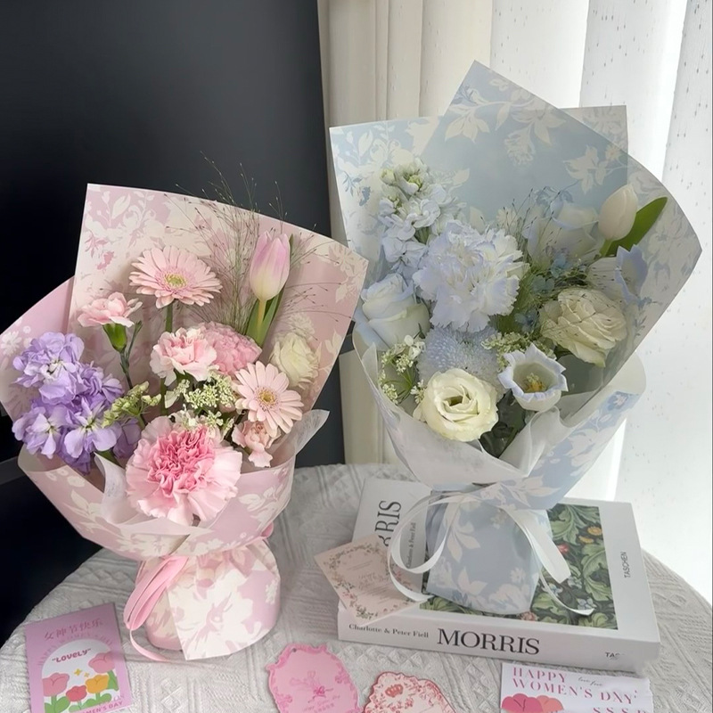 Xiyou romántico clove serie de papel de embalaje espeso kraft ramo de flores de papel de flor florista embalaje de vacaciones