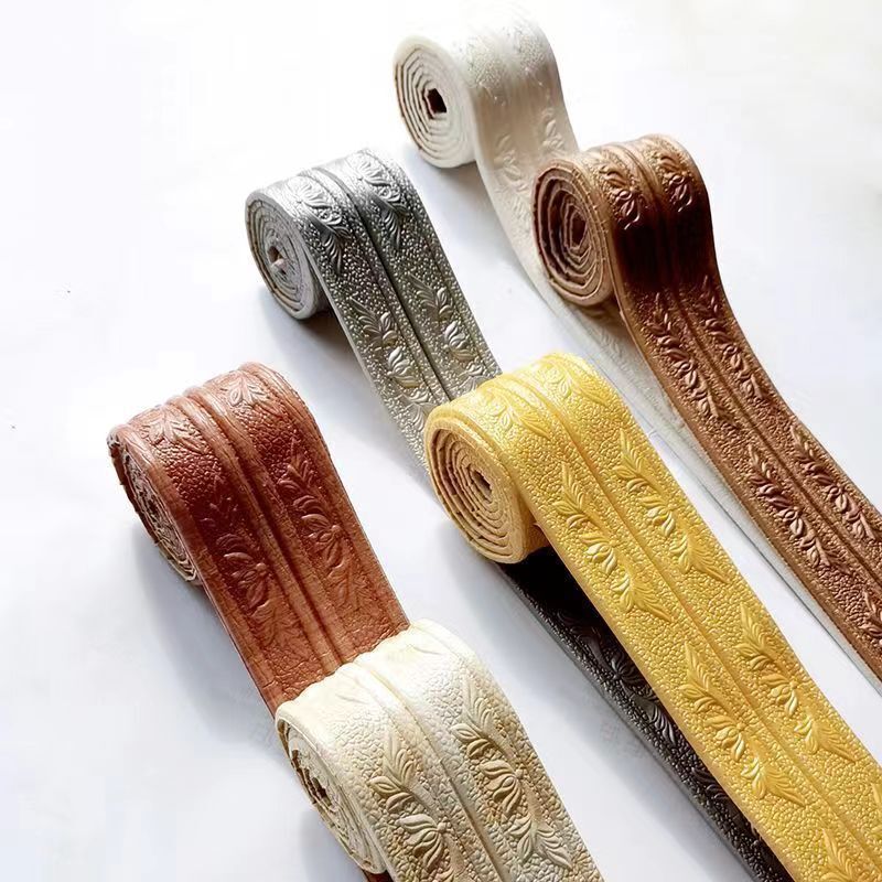 Three-Dimensional Self-Adhesive Waistline Border Strip, Baseboard, Self-Adhesive Seam, Anti-Collision Decorative Corner Line, Waterproof
