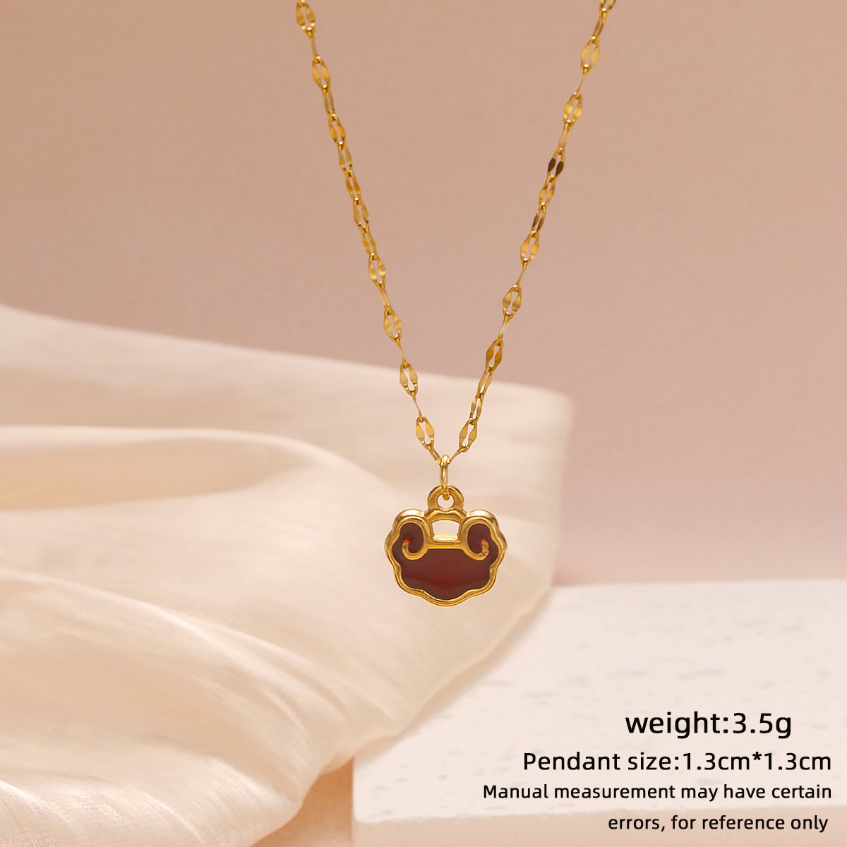 Geometric, Cross Pattern Wholesale Jewelry Sweet Geometric Cross Titanium Steel 18K Gold Plated Pendant Necklace Cable Chain