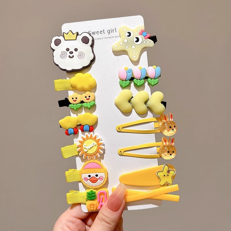 Pinza para el cabello para niños de dibujos animados coreanos, clip para flequillo en la frente femenina, horquilla rota lateral, horquilla de sentido avanzado, clip para bebé, tocado