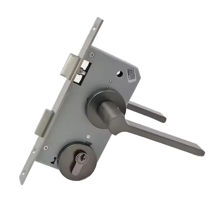 Aleación de zinc cerradura de la puerta interior gris split manija cerradura al por mayor dormitorio mudo cerradura de la puerta sólida split Lock