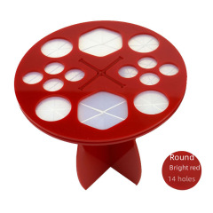 批發圓形14孔晾刷架晾乾化妝刷曬乾化妝刷晾曬（黃色氣泡袋包裝）