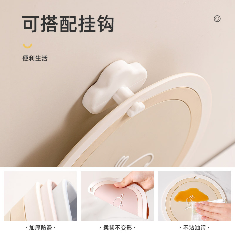 Almohadilla de aislamiento térmico anti-escaldado de pvc personalizado al por mayor posavasos redondos para uso diario en el hogar, mantel simple creativo y resistente a altas temperaturas