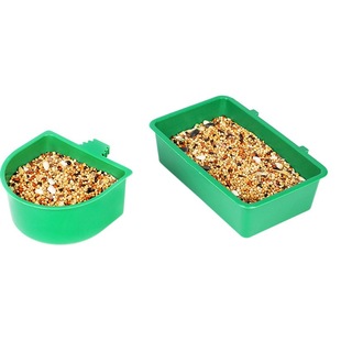 Bird bath tub small parrot bird ten sisters Pearl bird food box basin bowl slot bird feeder supplies