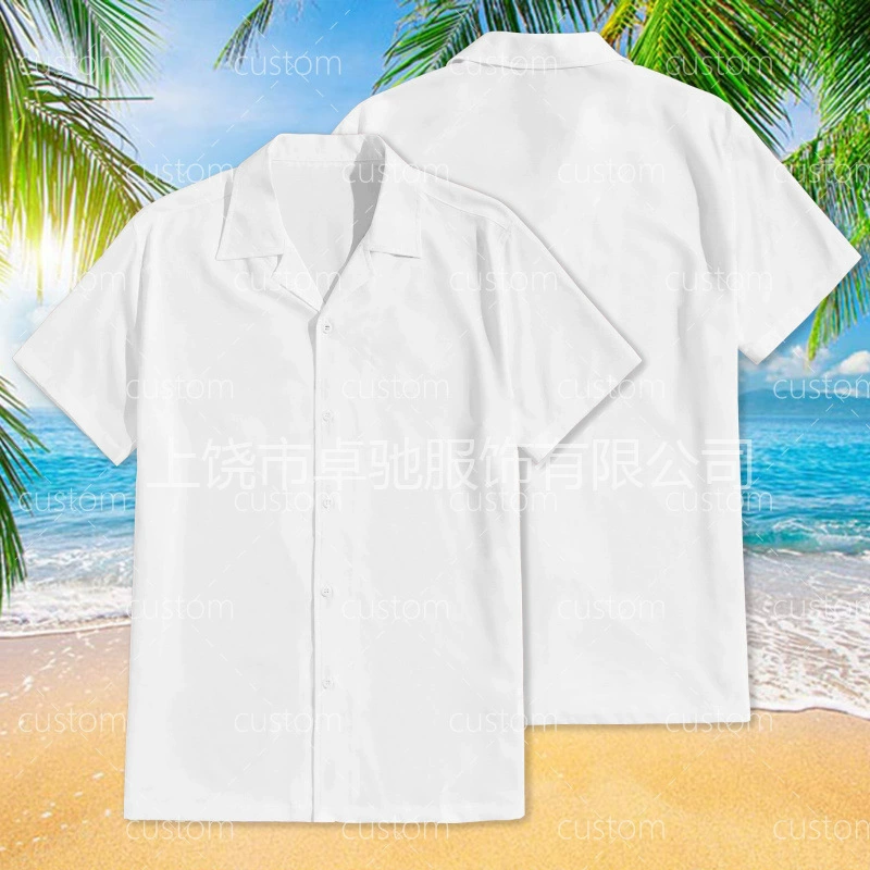 DZ Трансграничный взрыв Гавайская 3D цифровая рубашка с принтом свободная повседневная мужская рубашка с короткими рукавами