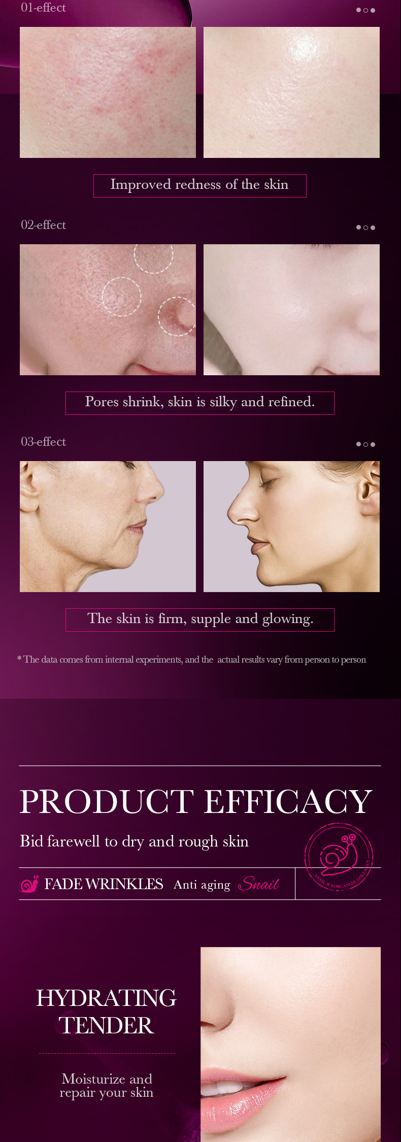 Solution d'essence de collagène d'escargot recombinant SADOER_voghion.com