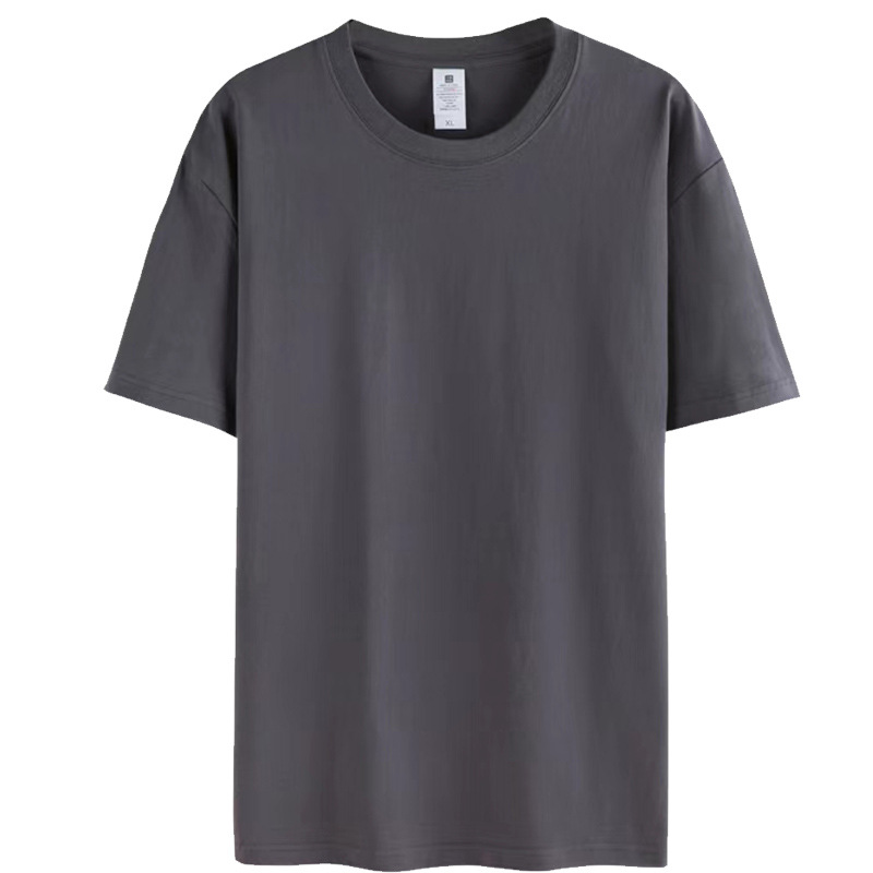 220g algodón peinado Camiseta cuello redondo ropa de trabajo grupo uniforme clase uniforme cultura camisa empresa partido bordado impreso LOGO