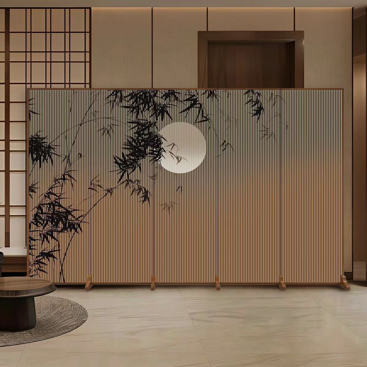 Nueva pantalla china partición sala de estar cubierta dormitorio de hotel oficina tridimensional pantalla plegable móvil plegable