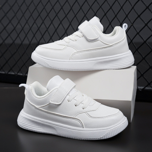 Children's sport shoes spring new pure white children's shoes for middle and large children students white casual shoes for girls