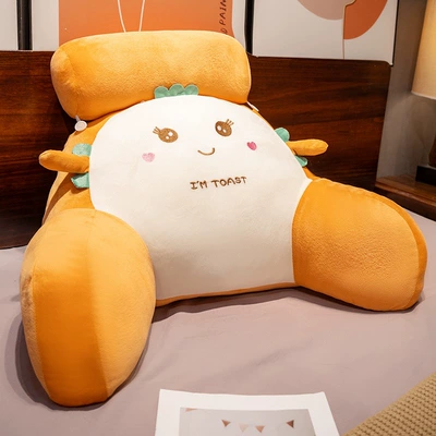 Multi-function pad | Pillows for Girls, Sofa Lumbar Support - seat-recommendation-medium-cushion-headrest-60x40x-20cm-removable-and-washable-independent-liner-classic-bread-smile-strong-support-no-tired-spine