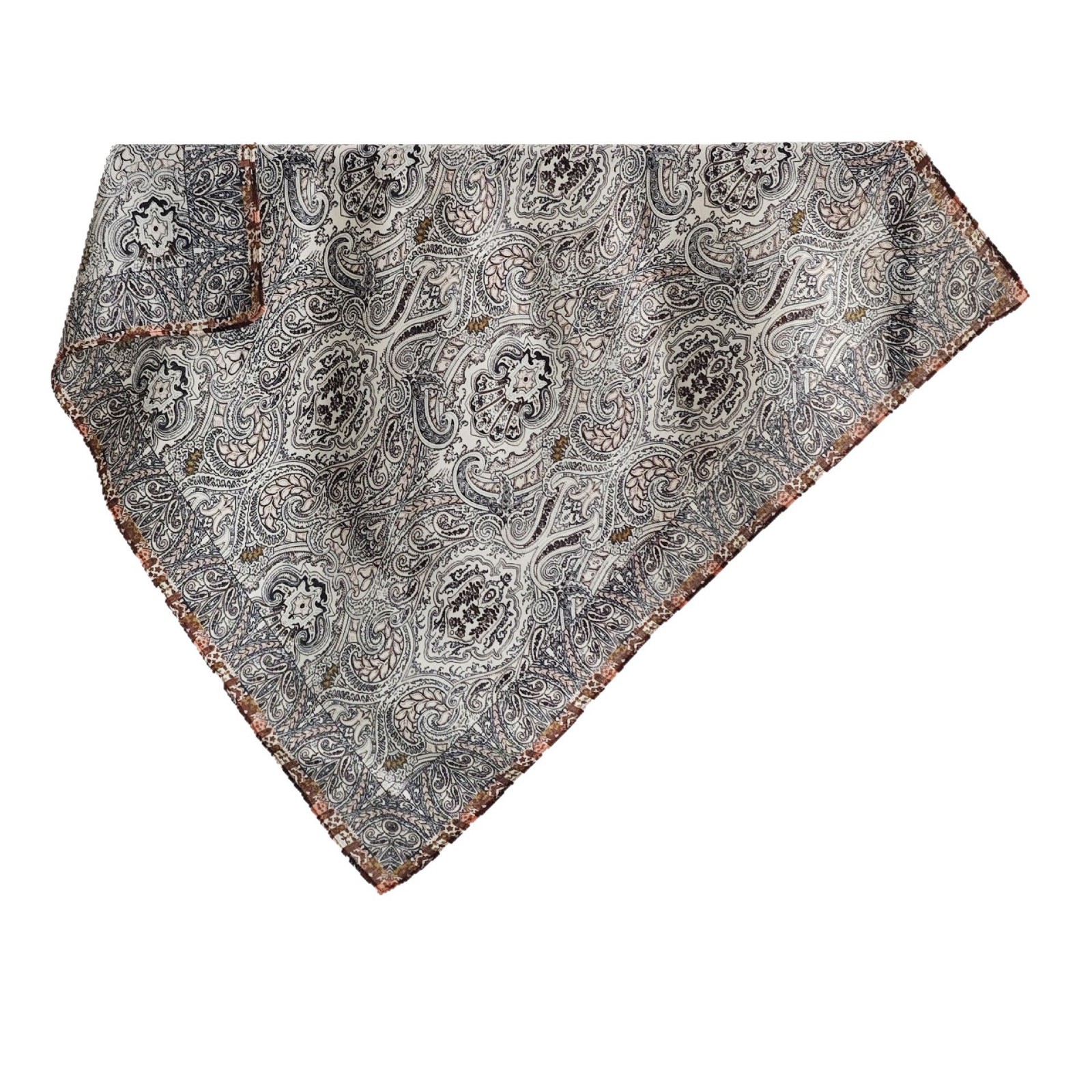 Versión coreana del clásico pañuelo de seda de terciopelo retro que se siente mujer 68 bufanda de flor de anacardo chal protector de cuello de doble uso bufanda cuadrada salvaje mujer