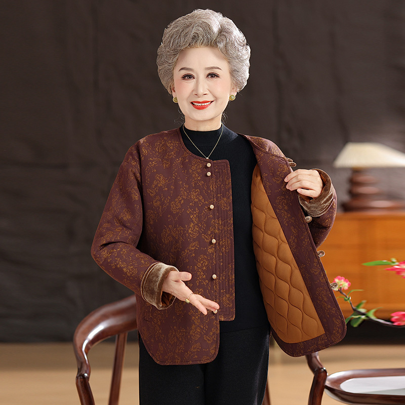 妈妈秋装外套2025新款中老年人女士妈妈衣服老太太奶奶秋冬薄开衫|undefined