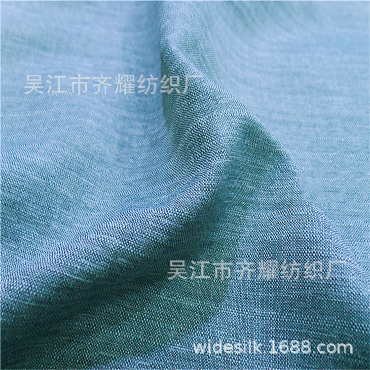 人棉乱麻双绉布30s包覆+150d假捻*150d假捻丝双包假捻弹力仿麻6:6