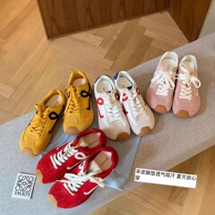 【现货马上发】葡萄妈同款春季新款女增高厚底休闲运动阿甘德训鞋