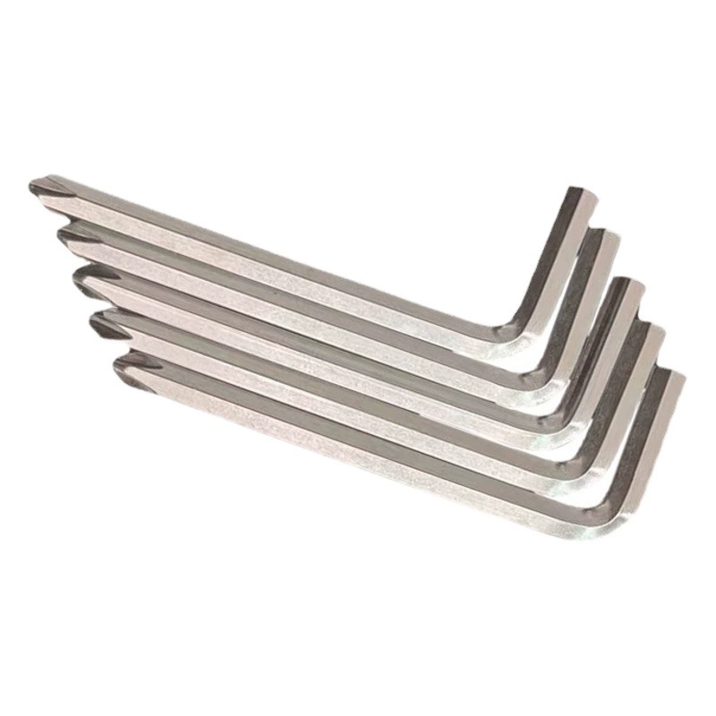 Оптовая Продажа с фабрики простой белый цинковый Многофункциональный гаечный ключ типа L бытовые инструменты мини-шестигранный ключ двойного назначения L