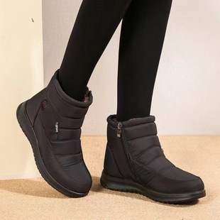 2024 Cross-border New Style Cotton Shoes Snow Boots Women's High Tube Waterproof Women's Boots High-top Non-slip Warm Women's Cotton Shoes plus size 43