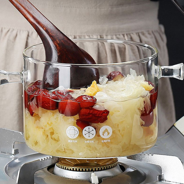Spot supply of double-ear transparent glass pot Japanese household…