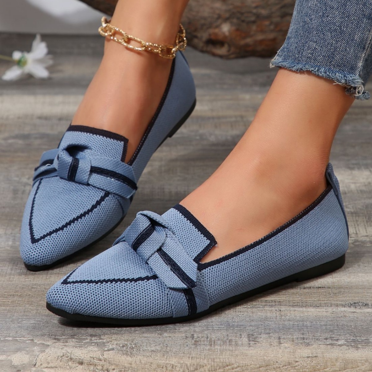 Europäische und amerikanische Schuhe in Übergrößen – Neue modische, bequeme, flache Slipper aus Flyknit für 2024_voghion.com
