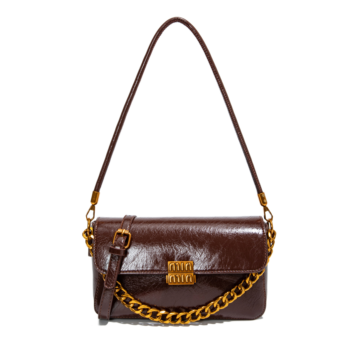 Simple bolso de moda retrógrada nuevo tipo de cadena versátil bolso de mochila de estilo fragante de moda de mujer bolso de hombro de gran capacidad