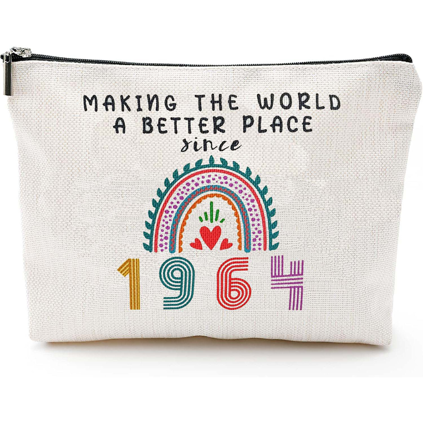 Transfronterizo Amazon explosivo cumpleaños impresión doble cara bolsa de maquillaje bolsa de almacenamiento bolsa de cremallera multifuncional para mujeres