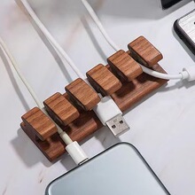 木质集线架办公室桌面充电线整理架电脑连接线整理器分格式整理架
