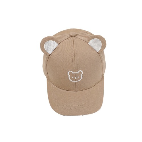 Summer thin small bear baby hat boys' cute super adorable baseball cap girls' sun protection and sunshade visor hat