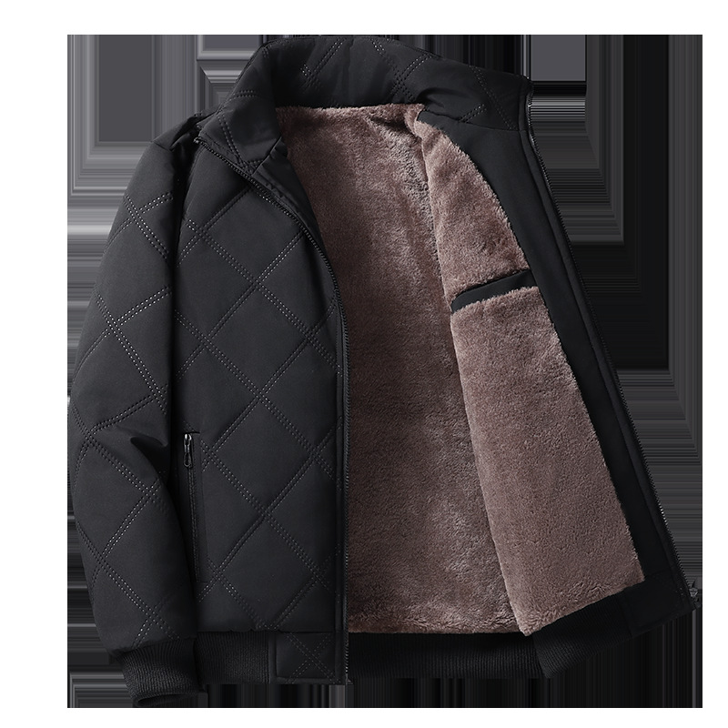 Chaqueta Acolchada Térmica con Cuello Alto para Hombre de Poliéster Engrosada para Invierno image 5