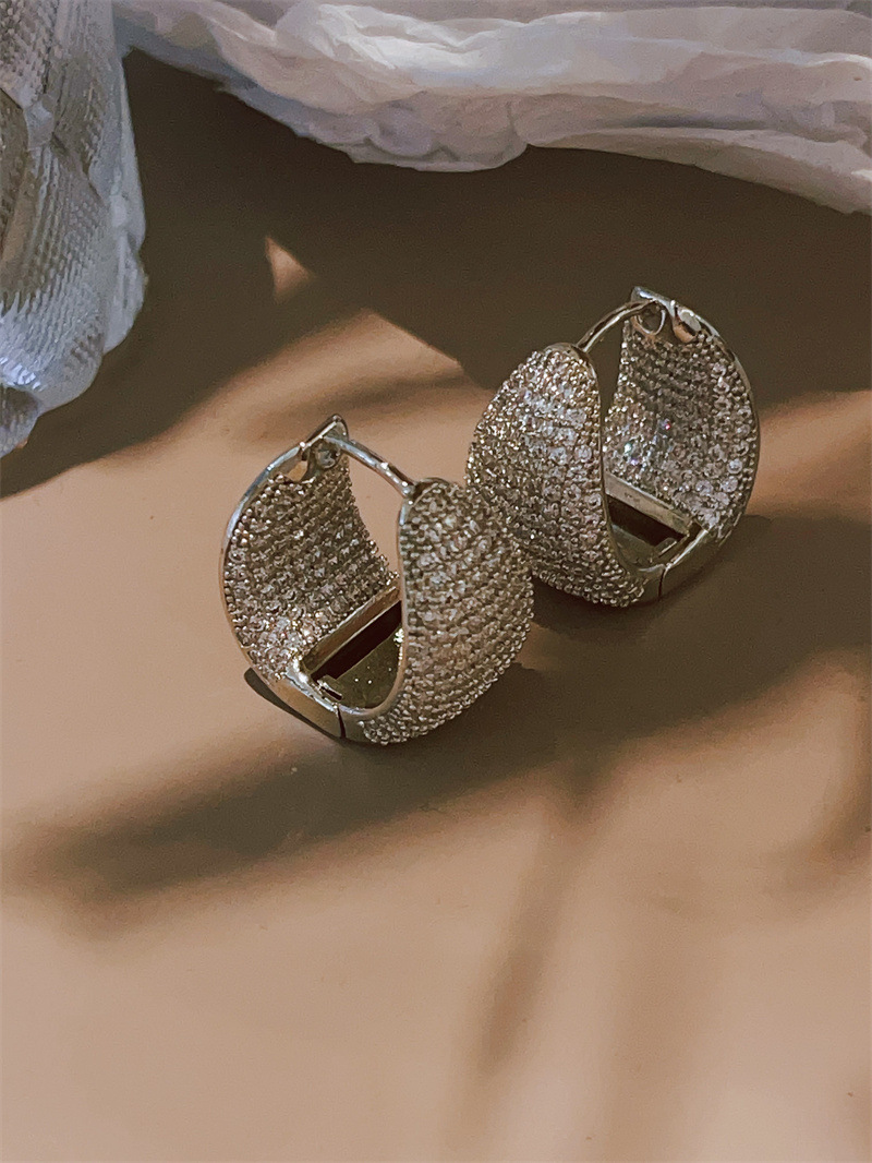 1 Pair Quantity 1 Pair Retro Geometric Plating Inlay Copper Zircon Earrings
