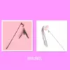 Fairy stick+pearl wild chicken feathers fishing rod color random