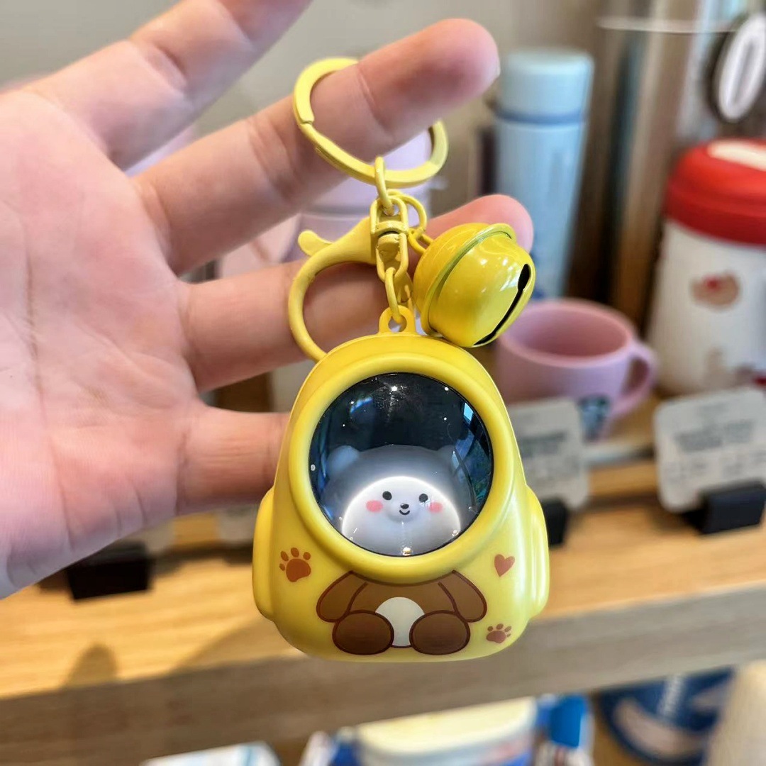 Nuevo gato bolso de noche lámpara llavero bolso colgante luz de atmósfera en línea pareja llavero regalo