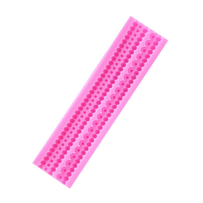 Cinta de encaje perla tira decorativa fondant silicona chocolate jabón decorativo aromaterapia molde yeso