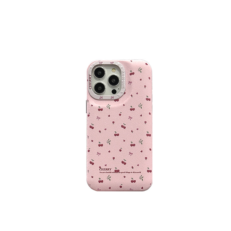 Niña ins rosa floral apta para iphone16ProMax bolsa de batería 14 Apple 15 funda para teléfono 13 diagonal 16P