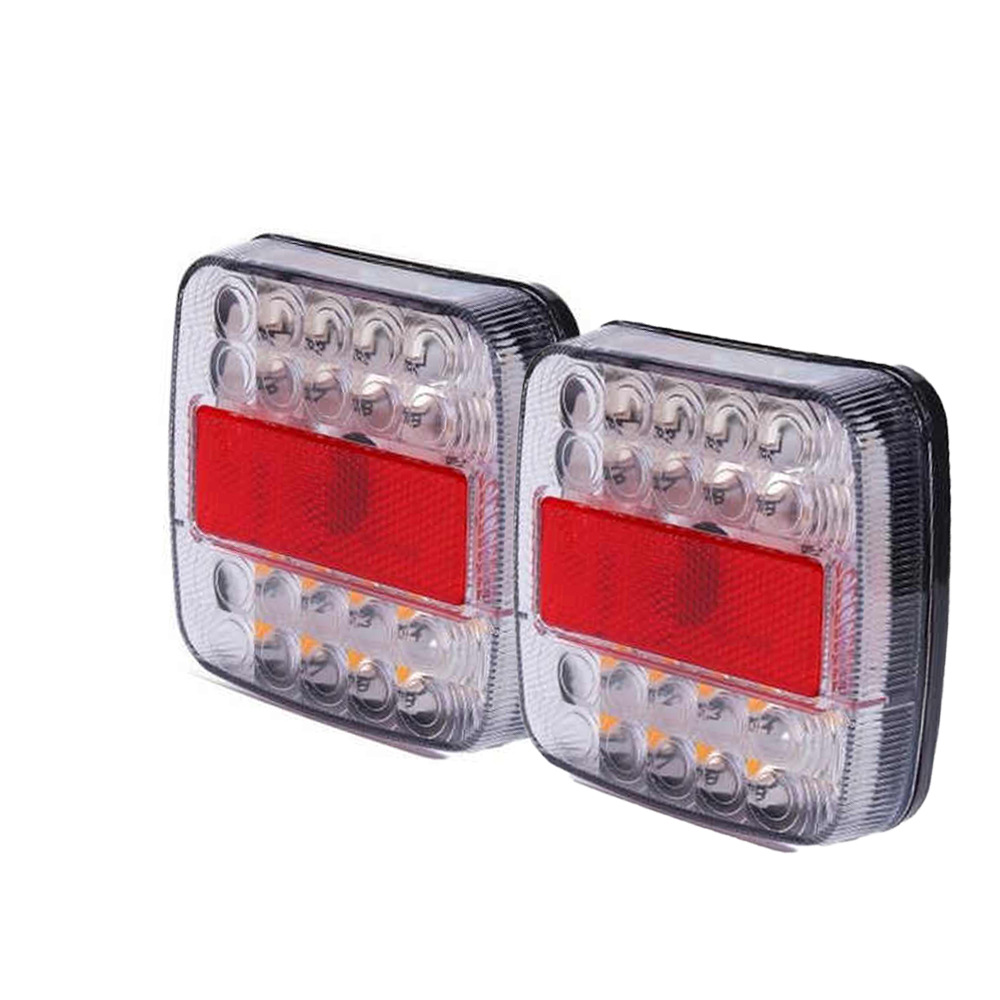 Cross-border truck brake light 12V truck trailer electronic turn signal light 26LED license plate light spot tail light