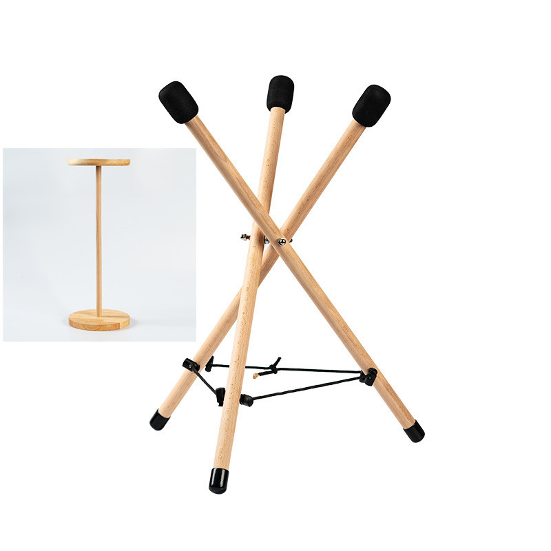 Accesorios para instrumentos musicales Hollow drummer dish bracket rack de madera rack de almacenamiento Hollow Drum rack de madera maciza drumstick entrega
